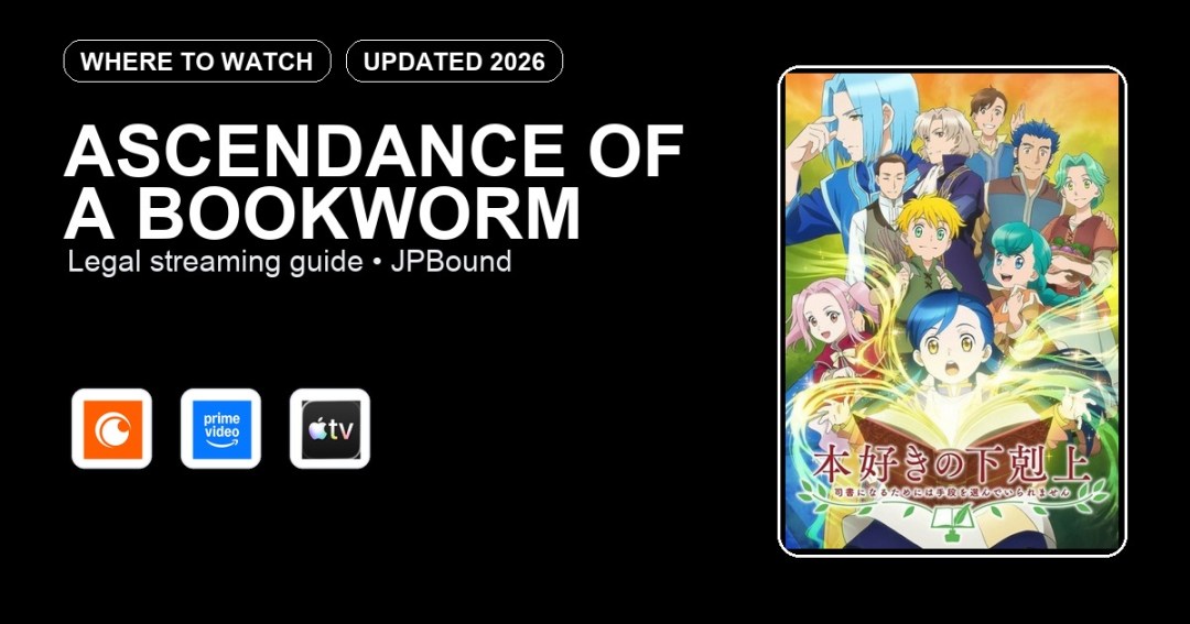 Ascendance of a Bookworm where to watch anime streaming guide featured image