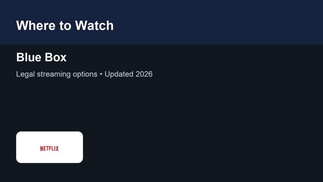 Where to watch Blue Box featured image