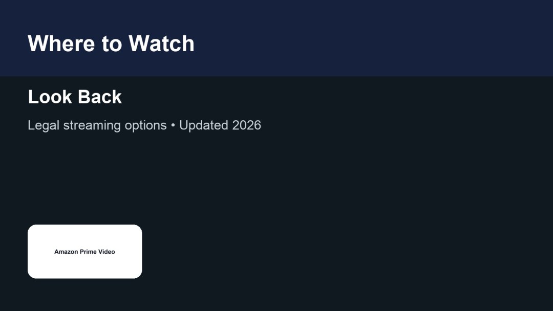 Where to watch Look Back featured image