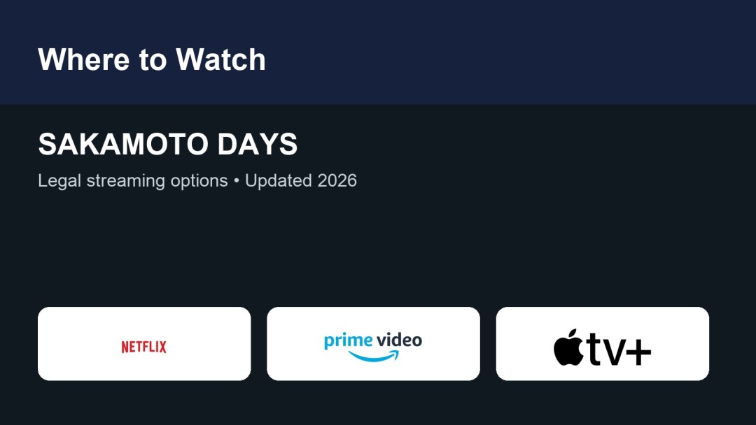 Where to watch SAKAMOTO DAYS featured image