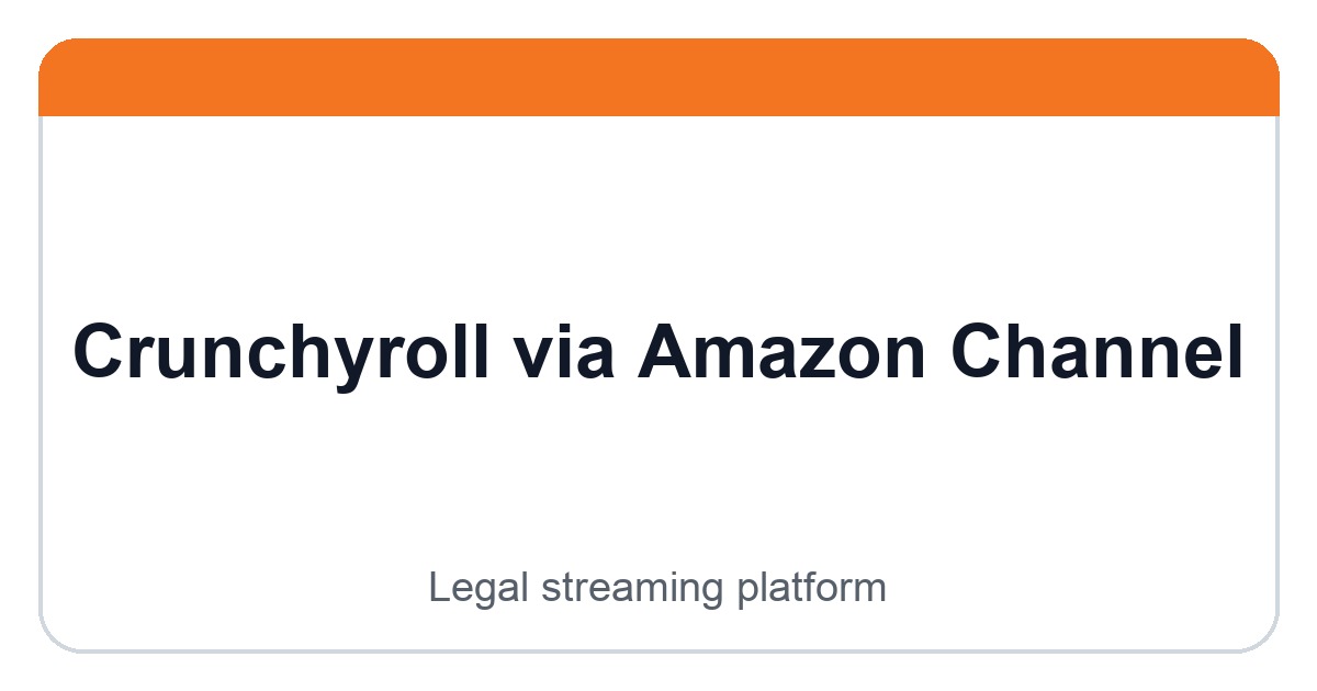 Crunchyroll via Amazon Channel logo image