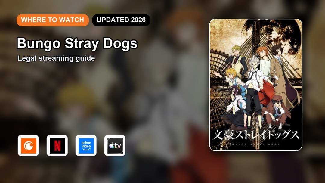 Where to Watch Bungo Stray Dogs Online in 2026 featured image