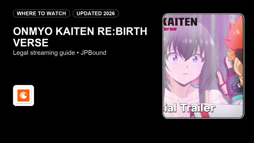 Where to Watch Onmyo Kaiten Re:Birth Verse Online in 2026 featured image