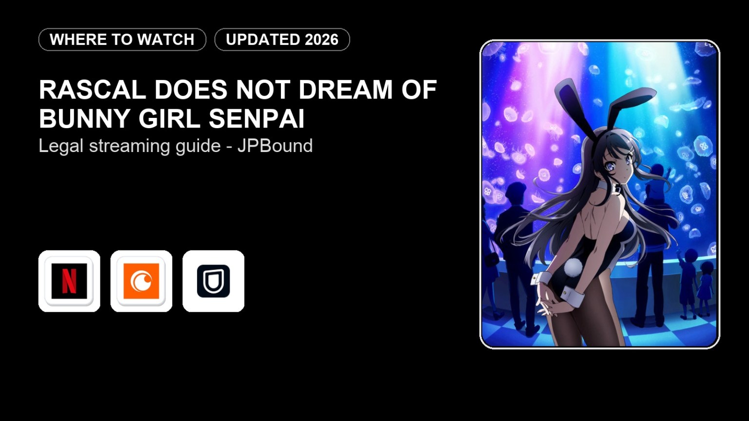 Where to Watch Rascal Does Not Dream of Bunny Girl Senpai Online in 2026